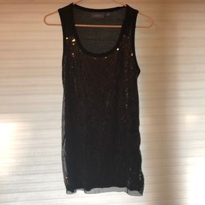 Simply Vera Wang Grey Sequins Tank
